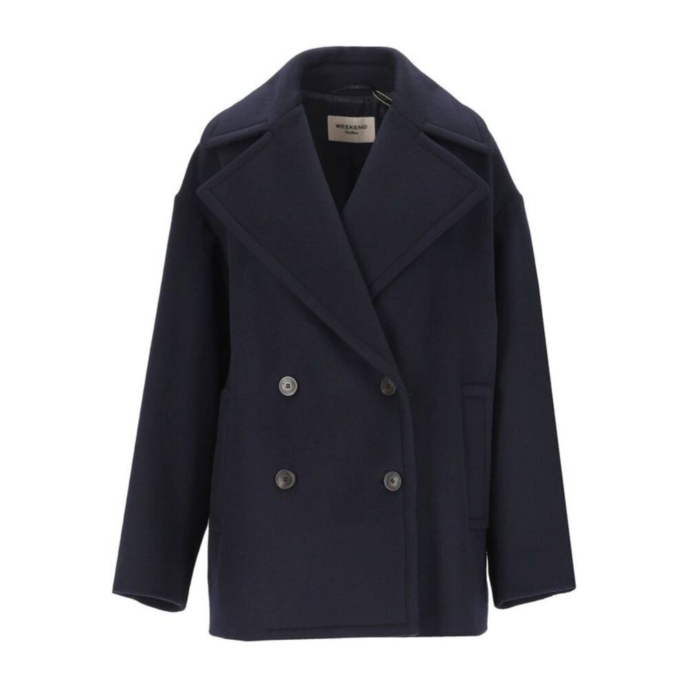 Weekend Max Mara Women Double-Breasted Double Wool Pea Coat